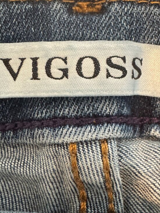 Vigoss Marley Skinny Raw Hem Denim Distress Jeans Size 32 - Picture 6 of 7